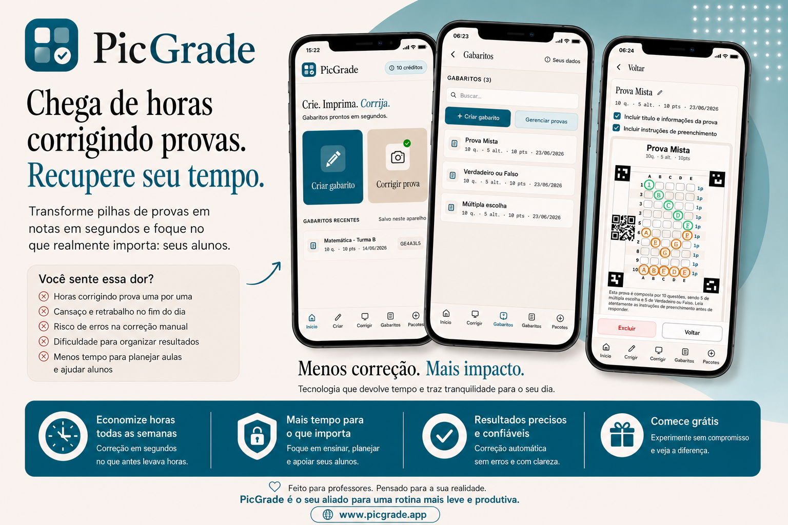 Fotografe. Corrija. Pronto. — PicGrade em uso